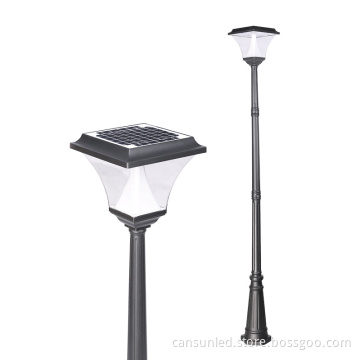 Integrated Solar LED Pole Light with Aluminum Profile for Outdoor Gardens